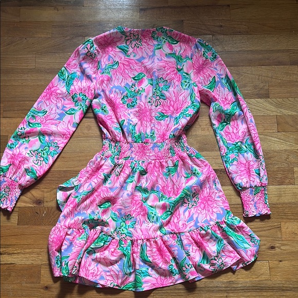 Lilly Pulitzer Pink and Green Floral Mini Dress - Picture 2 of 3